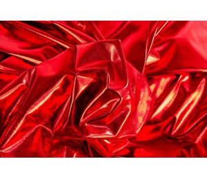 Folienjersey Metallic Webware Leni rot