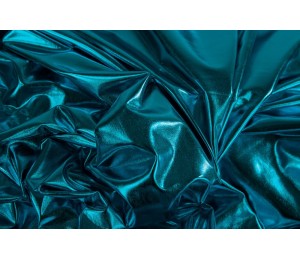 Folienjersey Metallic Webware Leni türkis
