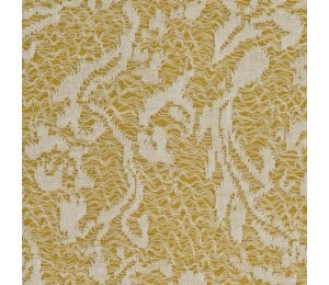 Jersey - Jaquard Viskose Majuro senf mit Spitzenbesatz