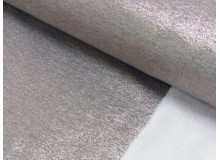 Alpenfleece glitzer Lurex silberfarben