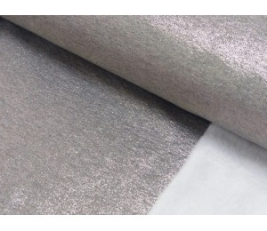 Alpenfleece glitzer Lurex silberfarben