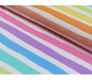 Jersey - Klecksparty gestreift neon pastell