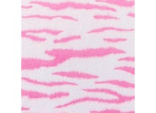 Fellstoff - Tierprint weiß mit pink