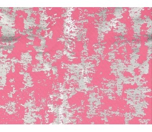Twill - Elastik Twill Foliendruck rosa