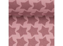 Textil Wachstuch - beschichtete Baumwolle Farbenmix Staaars altrosa rosa