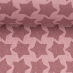Textil Wachstuch - beschichtete Baumwolle Farbenmix Staaars altrosa rosa