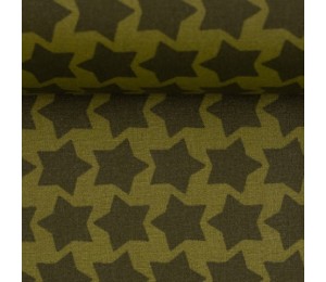 Textil Wachstuch - beschichtete Baumwolle Farbenmix Staaars oliv grün