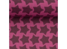 Textil Wachstuch - beschichtete Baumwolle Farbenmix Staaars pflaume lila
