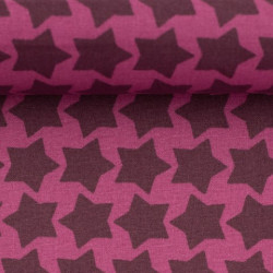 Textil Wachstuch - beschichtete Baumwolle Farbenmix Staaars pflaume lila