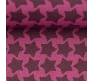 Textil Wachstuch - beschichtete Baumwolle Farbenmix Staaars pflaume lila