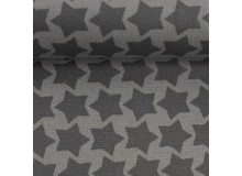 Textil Wachstuch - beschichtete Baumwolle Farbenmix Staaars anthrazit grau