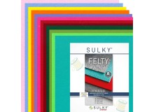  Filz SULKY® FELTY, waschbar, 12Bögen á 29,5x21cm - Sortiment "Farbig" 