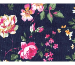 Cord Olly Blumen marine