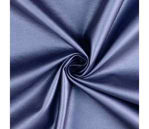 Kunstleder Schimmer Metallic nachtblau blau