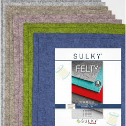  Filz SULKY® FELTY, waschbar, 10Bögen á 29,5x21cm - Sortiment "marmoriert" meliert