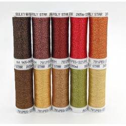 SULKY® POLY SPARKLE 30 - Glittering Autumn (10 x 265m Snap Spulen) 