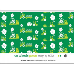 Bio Jersey Lillestoff - On Wheels blau